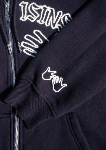 Sweatjacket Navy/White